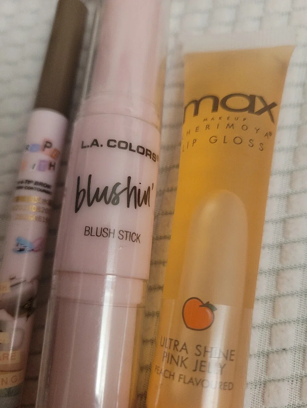 L.A. Colors Blushin' Stick, Lip Gloss, And Eyebrow Pen